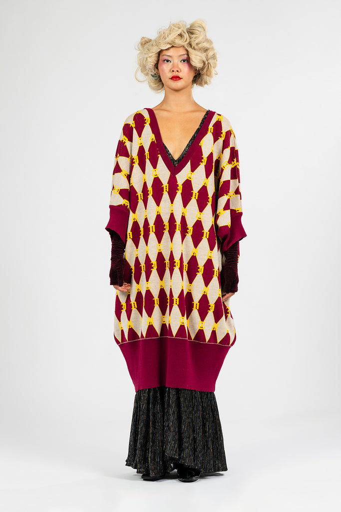 Saint Stella M Maya Knit Dress: Berry/Oat