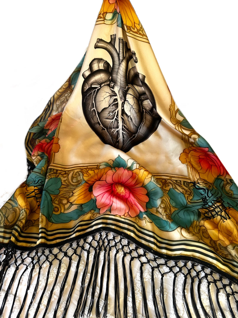 Silk Scarf: Floral Heartbeat